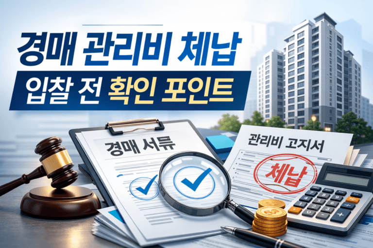 경매 관리비 체납 입찰전 확인 포인트 인포그래픽