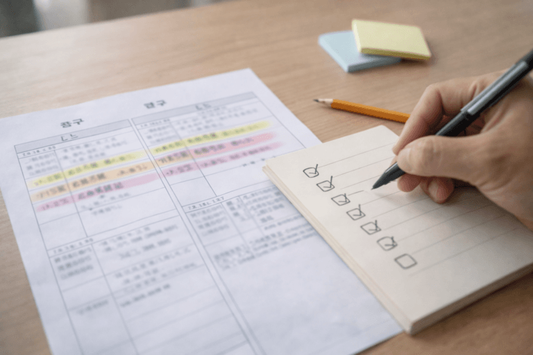 등기부등본을 하나하나 체크하면서 말소기준권리 연습하는 장면