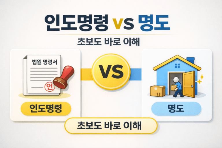 인도명령과 명도의 차이를 초보자가 한눈에 이해하는 비교형 썸네일