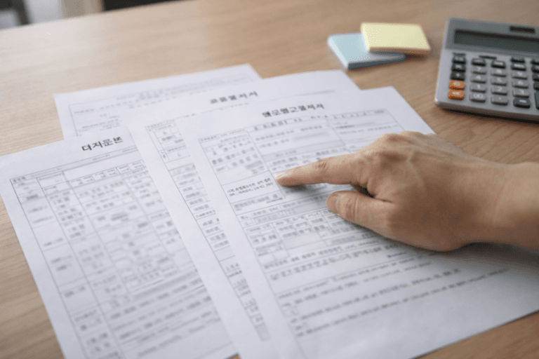 아파트 경매 서류에서 대지권 미등기 여부 항목을 확인하는 장면