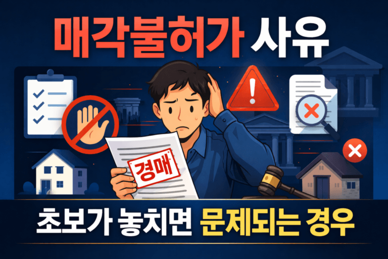 매각불허가 사유를 초보자 관점에서 쉽게 설명하는 법원경매 썸네일 이미지