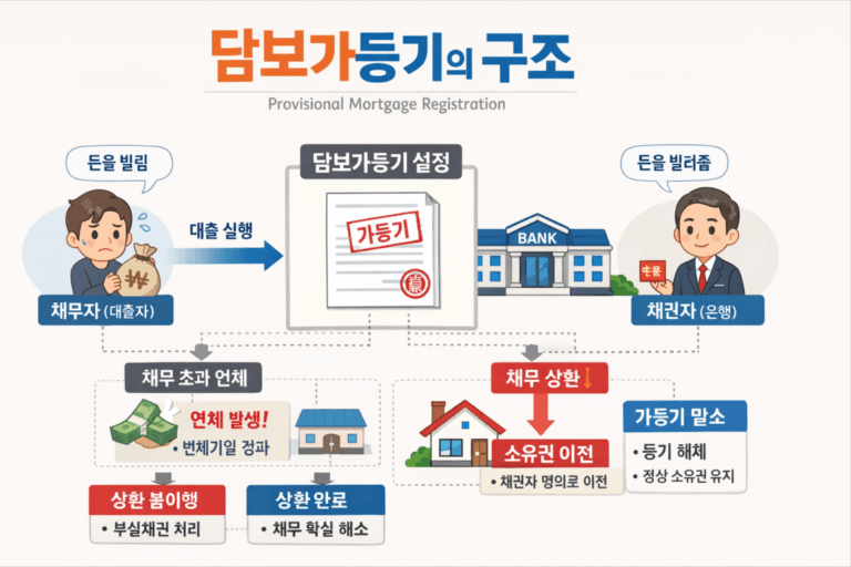 담보가등기 구조를 설명하는 다이어그램