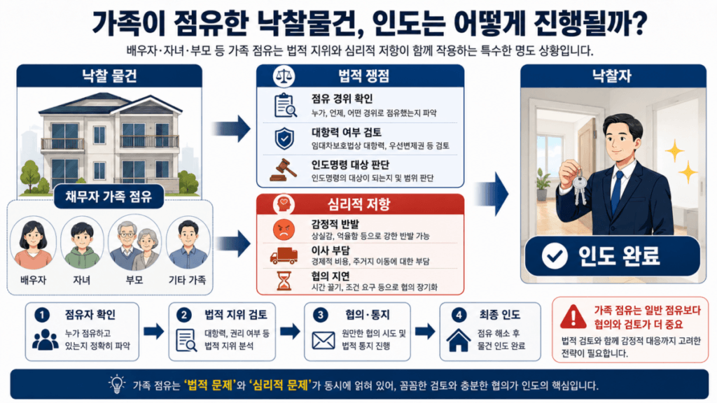 가족 점유자 명도 절차 인포그래픽